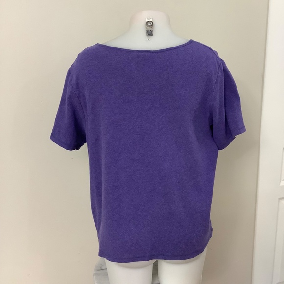Eileen Fisher purple tee fits XL-1X - Picture 4 of 11